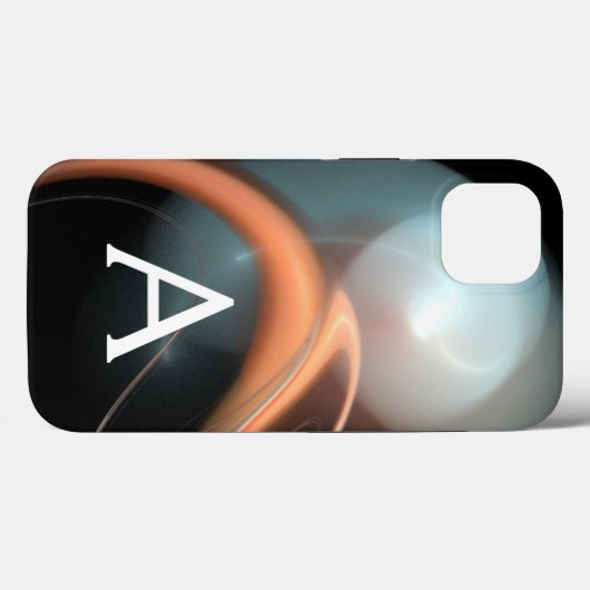 ALIEN PEARL MONOGRAM Pink White Fractal Swirls Case-Mate iPhone Case (Achterkant (horizontaal))