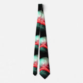 ALIEN PEARL Red Green Fractal Swirls in Black Stropdas (Achterkant)