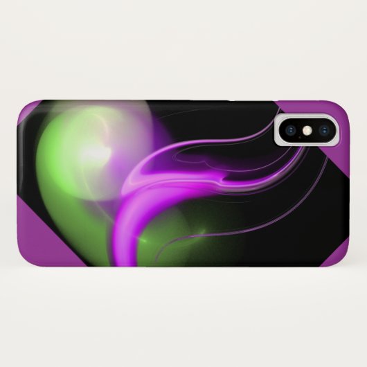 ALIEN PEARL zwarte paars Case-Mate iPhone Case (Achterkant (horizontaal))