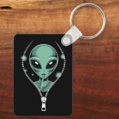 Alien Peeping Sleutelhanger (Achterkant)