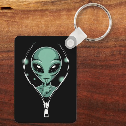 Alien Peeping Sleutelhanger (Achterkant)
