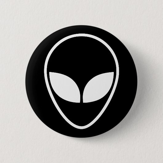 Alien pin-knop, geek ronde button 5,7 cm (Voorkant)