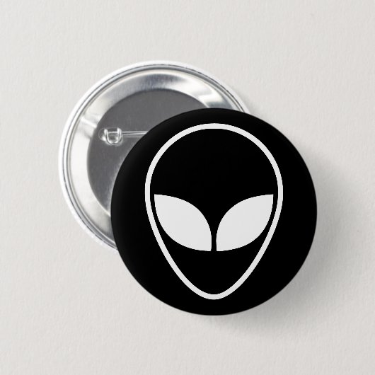 Alien pin-knop, geek ronde button 5,7 cm (Voorkant /achterkant)