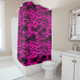 Alien Pink Camo Douchegordijn