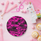 Alien Pink Camo Papieren Bordje (Feest)