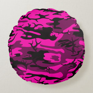 Alien Pink Camo Sierkussen Rond Kussen
