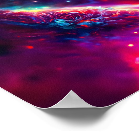 Alien-piramide in de oude ruimte poster (Hoek)