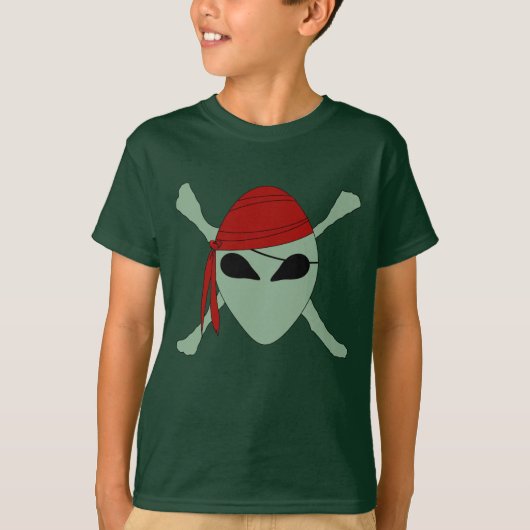 Alien Pirate Jolly Roger T-shirt (Voorkant)