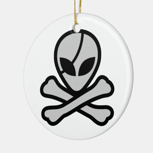 Alien Pirate Keramisch Ornament (Links)