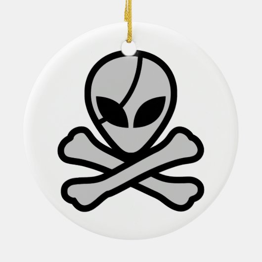 Alien Pirate Keramisch Ornament (Achterkant)