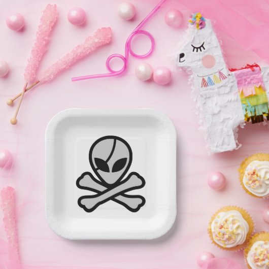 Alien Pirate Papieren Bordje (Feest)