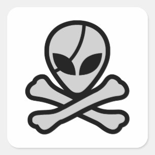 Alien Pirate Vierkante Sticker