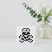 Alien Pirate Vierkante Visitekaartje (Staand voorkant)