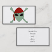 Alien Pirate Visitekaartje (Voorkant / Achterkant)