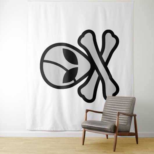 Alien Pirate Wandkleed (In situ)