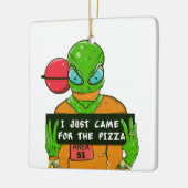 Alien pizza Area 51 Keramisch Ornament (Links)
