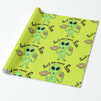 Alien pizza cadeaupapier