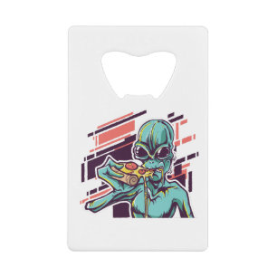 Alien Pizza Creditkaart Flessenopener
