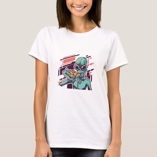 Alien Pizza T-shirt (Voorkant)