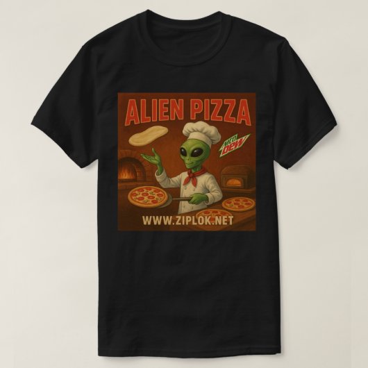 Alien Pizza - T-Shirt (Design voorkant)