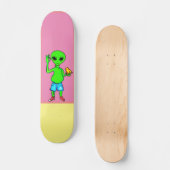 Alien Pizza van @TheAstroBoss Persoonlijk Skateboard (Voorkant)