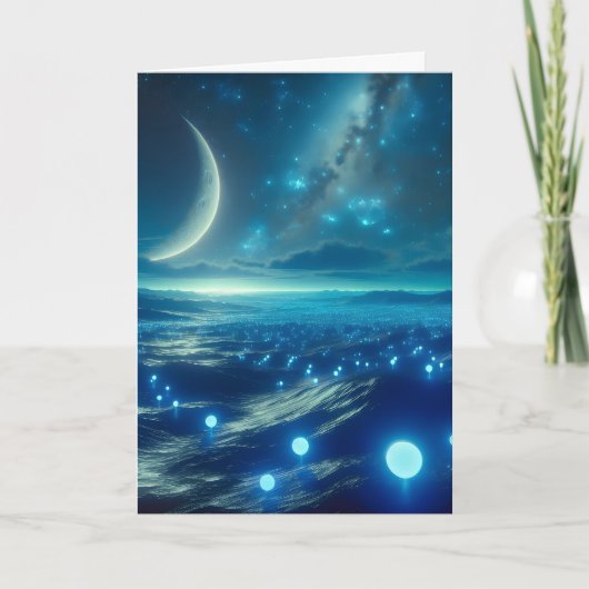 Alien Planeet en Alien Levensvormen in Blauw Kaart (Voorkant)