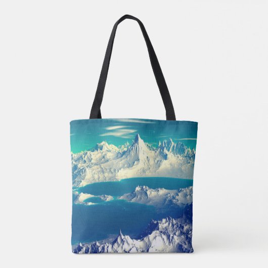 Alien Planet - 3D ed Computer Artwork. Rocks and s Tote Bag (Achterkant)