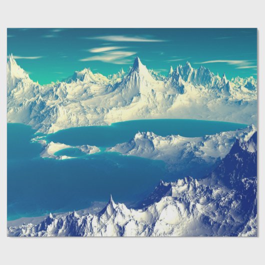 Alien Planet - 3D ed Computer Artwork. Rocks en s Cadeaupapier (Vlak)