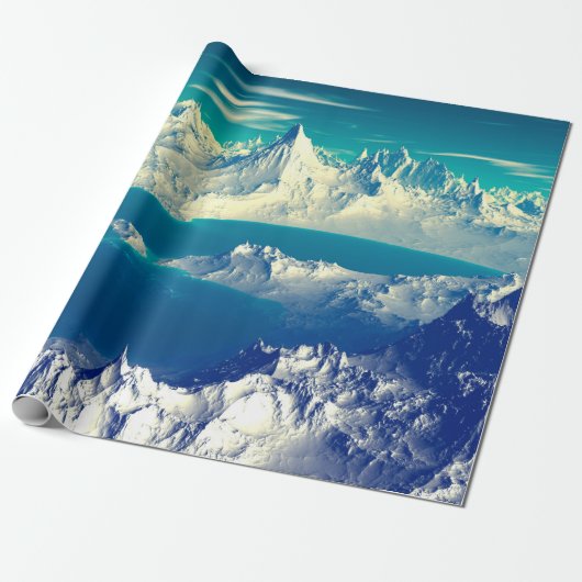 Alien Planet - 3D ed Computer Artwork. Rocks en s Cadeaupapier (Uitgerold)