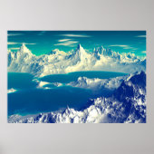 Alien Planet - 3D ed Computer Artwork. Rocks en s Poster (Voorkant)