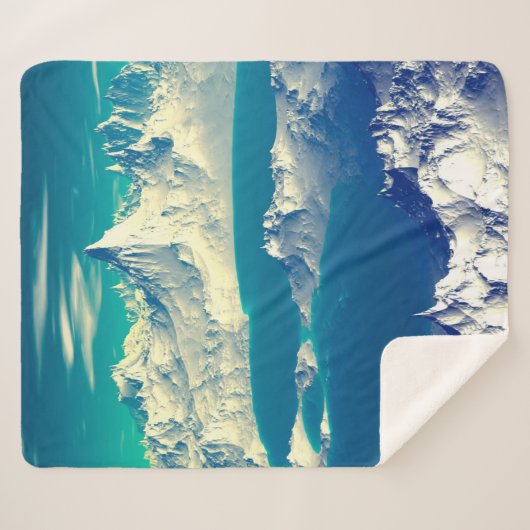 Alien Planet - 3D ed Computer Artwork. Rocks en s Sherpa Deken (Voorkant (horizontaal))