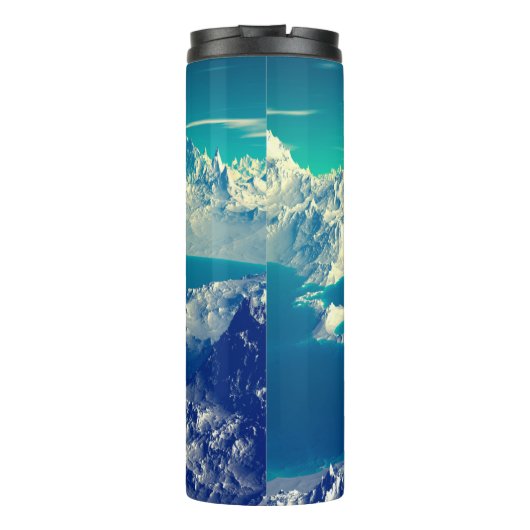 Alien Planet - 3D ed Computer Artwork. Rocks en s Thermosbeker (Achterkant)