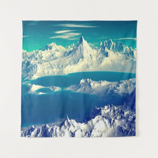 Alien Planet - 3D ed Computer Artwork. Rocks en s Wandkleed (Voorkant)