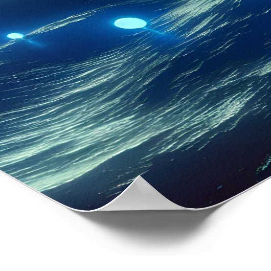 Alien Planet en Alien LifeForms in het blauw Poster (Hoek)