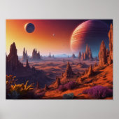 Alien Planet Landschap Poster (Voorkant)