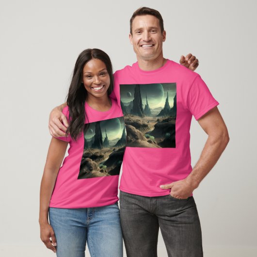 Alien Planet Landschap T-shirt (Unisex)
