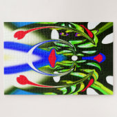 Alien plant leven in kunst legpuzzel (Horizontaal)