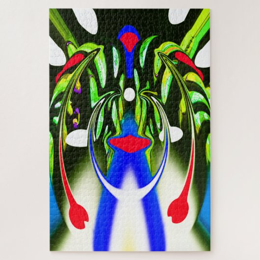 Alien plant leven in kunst legpuzzel (Verticaal)