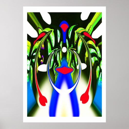Alien plant leven in kunst poster (Voorkant)