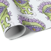 Alien Plant - Raar astronaut schepsel Cadeaupapier (Rol Hoek)