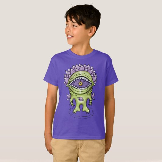 Alien Plant - Raar astronaut schepsel T-shirt (Voorkant volledig)