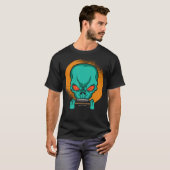 Alien Playing The Harmonica - Harmonica Player Mus T-shirt (Voorkant volledig)