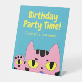 Alien Pocket Cat Reclamebord Met Voetstuk