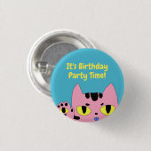Alien Pocket Cat Ronde Button 3,2 Cm (Voorkant /achterkant)