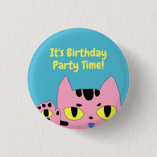 Alien Pocket Cat Ronde Button 3,2 Cm (Voorkant)