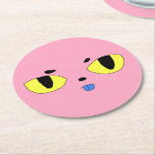 Alien Pocket Cat Ronde Kartonnen Onderzetter (Gebogen)