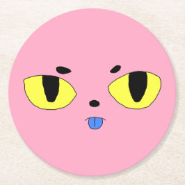 Alien Pocket Cat Ronde Kartonnen Onderzetter