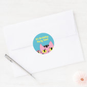 Alien Pocket Cat Ronde Sticker (Envelop)