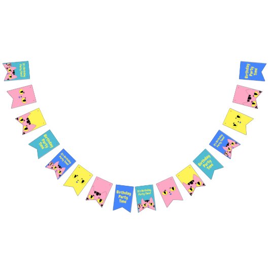 Alien Pocket Cat Roze Cartoon Kitten Vlaggetjes (Alle)