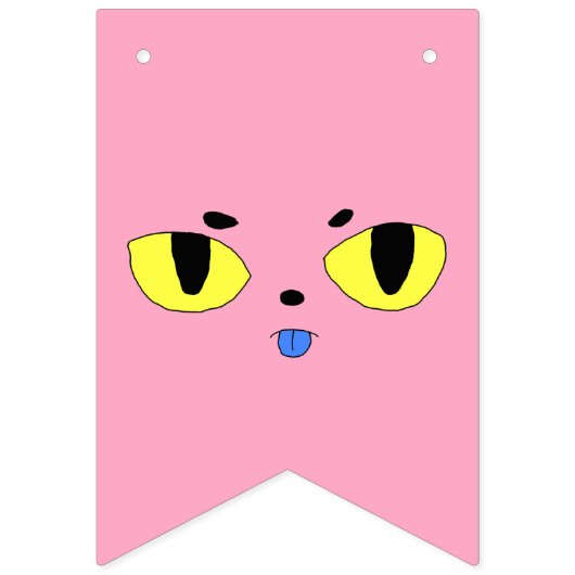Alien Pocket Cat Roze Cartoon Kitten Vlaggetjes (Tweede vlag)